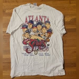 Vintage Atlanta 1995 Champions White Graphic T-Shirt